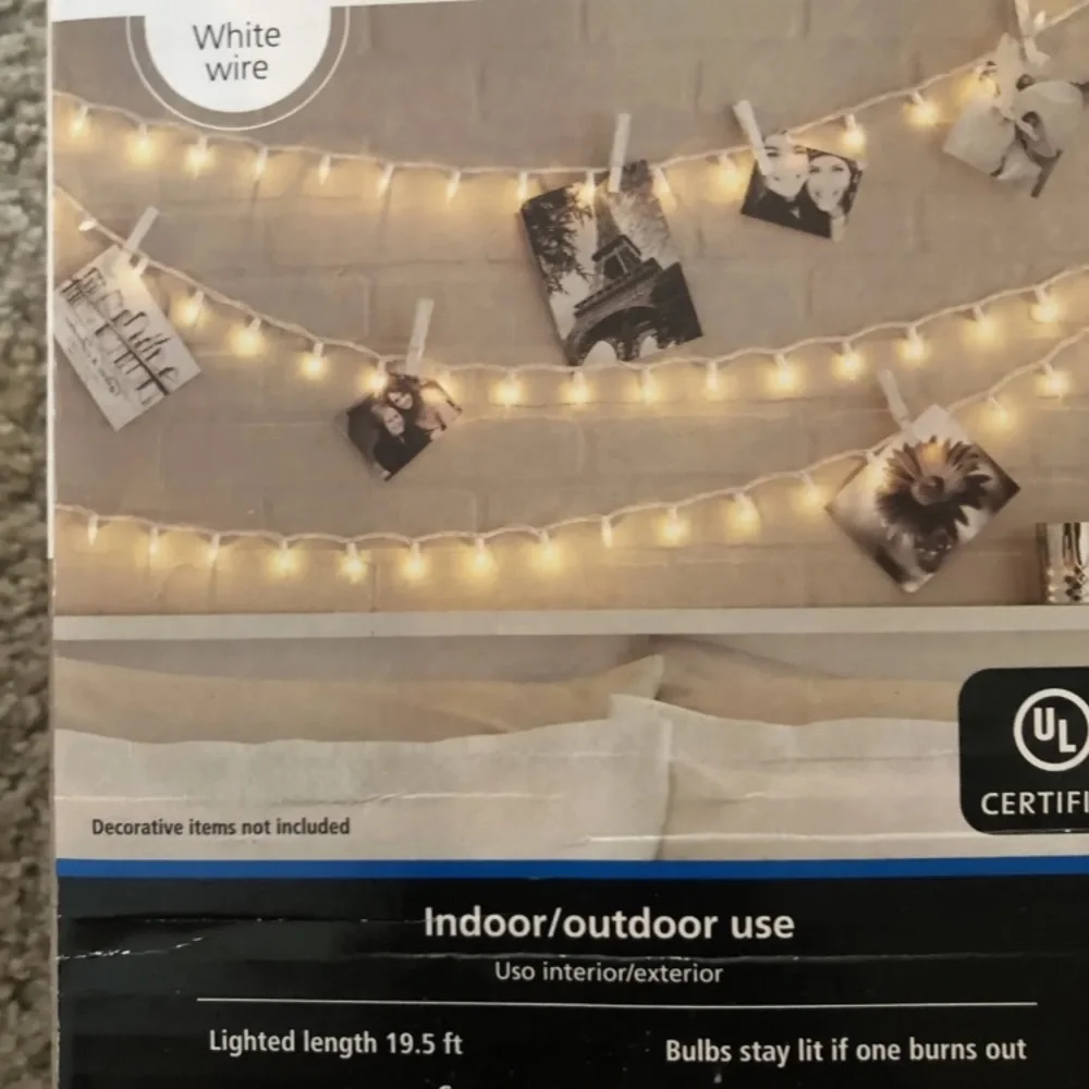 4x Mainstays 100ct Clear Mini Lights White Wire Indoor/Outdoor 22.5ft Holiday